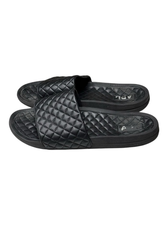 APL ? Lusso Quilted Nappa Leather Beach Athletic Pool Slide Sandal ? Black ? 14 main image 6
